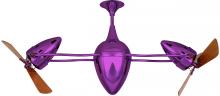 Matthews Fan Company AR-LTPURPLE-WD - Ar Ruthiane 360° dual headed rotational ceiling fan in Ametista (Purple) finish with solid sustai