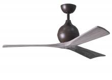 Matthews Fan Company IR3-TB-BW-52 - Irene-3 three-blade paddle fan in Textured Bronze finish with 52" solid barn wood tone blades.