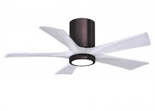 Matthews Fan Company IR5HLK-BB-MWH-42 - IR5HLK five-blade flush mount paddle fan in Brushed Bronze finish with 42” solid matte white woo