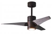 Matthews Fan Company SJ-TB-BW-42 - Super Janet three-blade ceiling fan in Textured Bronze finish with 42” solid barn wood tone blad