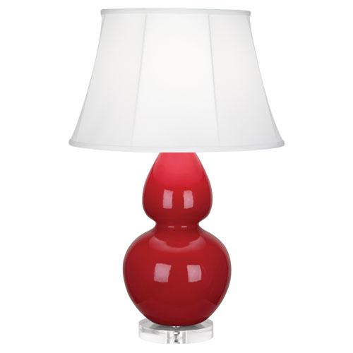 Ruby Red Double Gourd Table Lamp