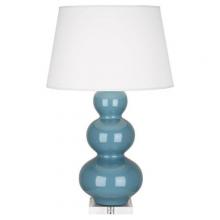 Robert Abbey OB43X - Steel Blue Triple Gourd Table Lamp