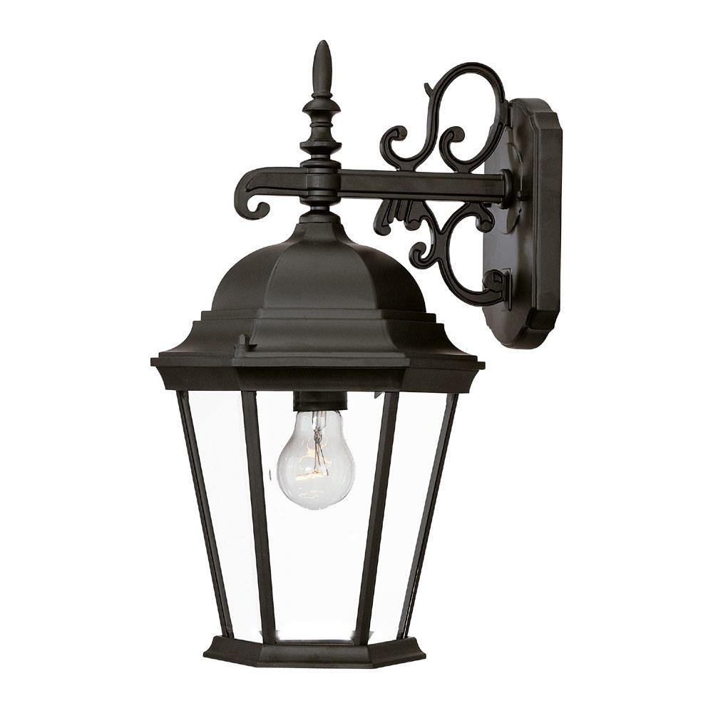 Richmond Collection Wall-Mount 1-Light Outdoor Matte Black Light Fixture