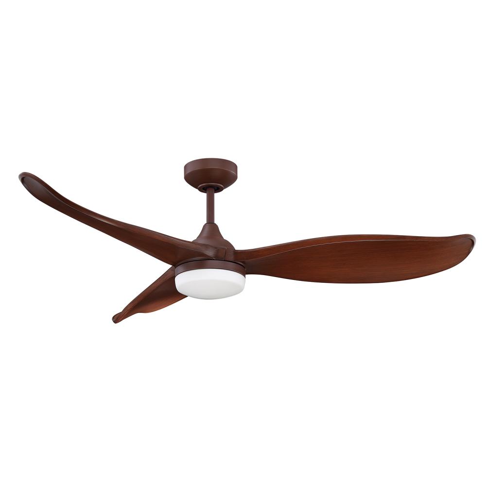 TRIAX 52 in. LED Russet Chestnut DC motor Ceiling Fan