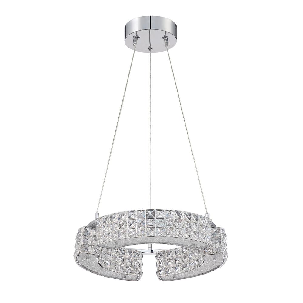 CARINA series 6 Light 16 in. Optic Crystal Pendant in a Chrome finish