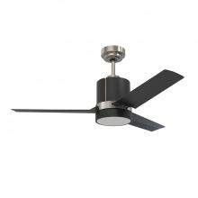 Kendal AC24144-BLK/SN - TRINITY 44 in. Black & Satin Nickel Ceiling Fan