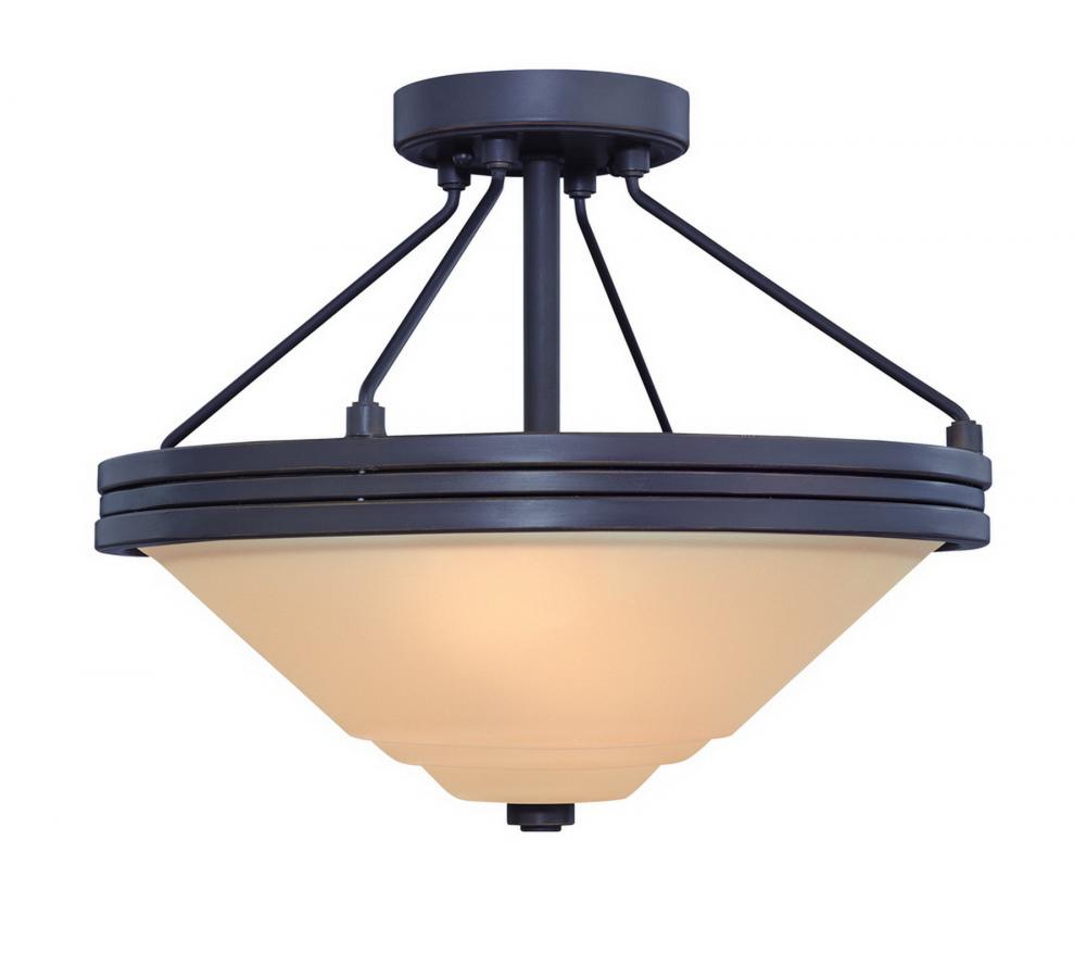 Two Light Bolivian Bowl Semi-Flush Mount