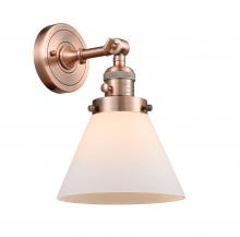  203SW-AC-G41-LED - Cone - 1 Light - 8 inch - Antique Copper - Sconce