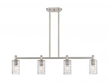  434-4I-SN-G434-7DE - Crown Point - 4 Light - 44 inch - Satin Nickel - Island Light