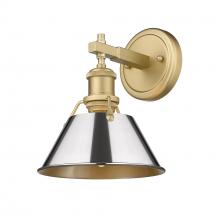 Golden 3306-BA1 BCB-CH - Orwell BCB 1 Light Bath Vanity in Brushed Champagne Bronze with Chrome shade