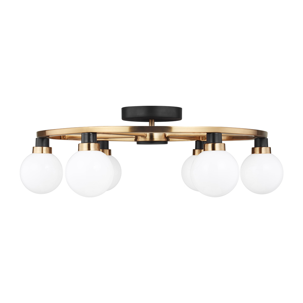 Ian Six Light Semi-Flush Mount