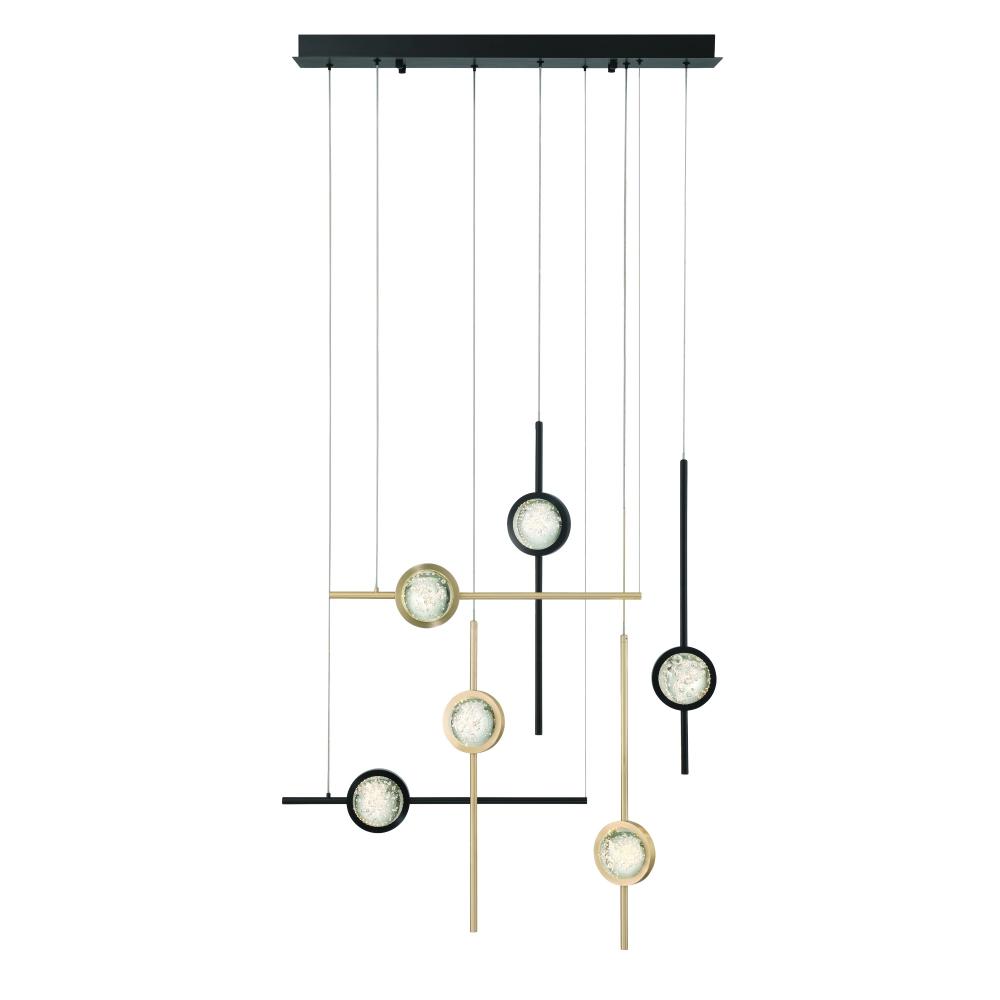 Barletta 32" LED Chandelier In Gold And Black