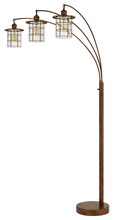 CAL Lighting BO-2668-3L-RU - Silverton Arc Floor Lamp With Glass Shades (Edison Bulbs included)