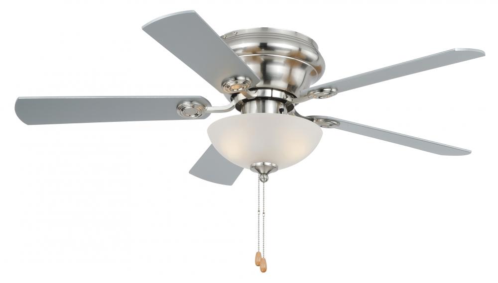 Expo 42-in Flush mount Ceiling Fan Satin Nickel