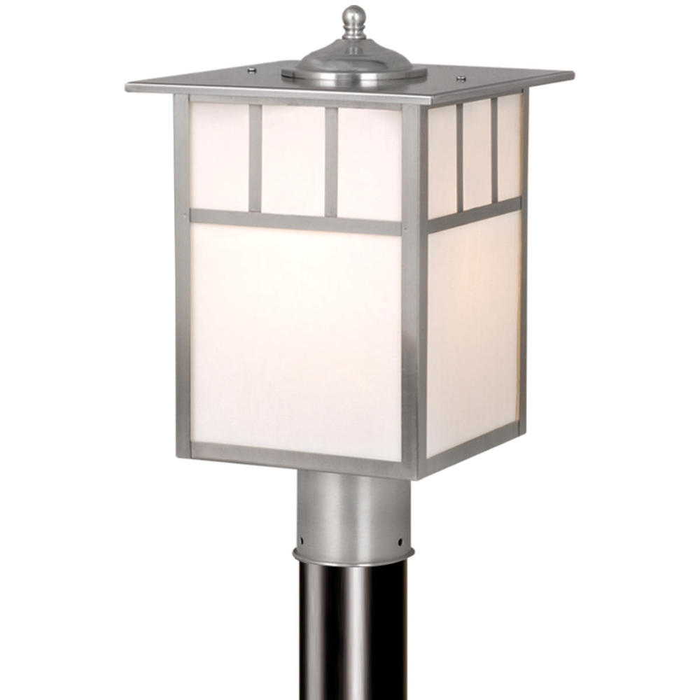 Mission 9-in Outdoor Post Light Stainless Steel