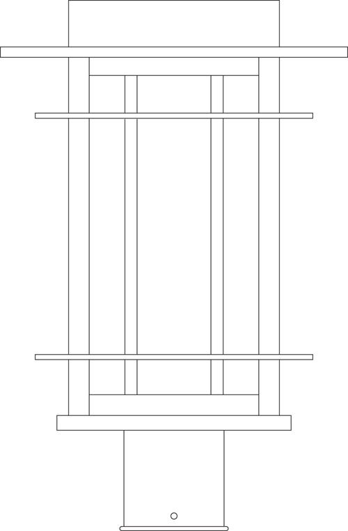 11" oak park post mount