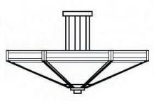Arroyo Craftsman ETCM-21GWC-BZ - 21" etoile inverted ceiling mount