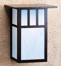 Arroyo Craftsman HS-12AWO-S - 12" huntington sconce with roof and classic arch overlay