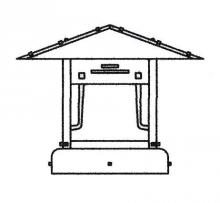 Arroyo Craftsman PDC-9GRC-P - 9" pagoda column mount