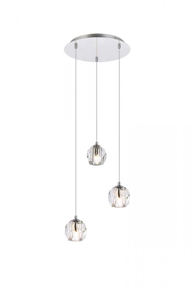 3 lights Chrome pendant