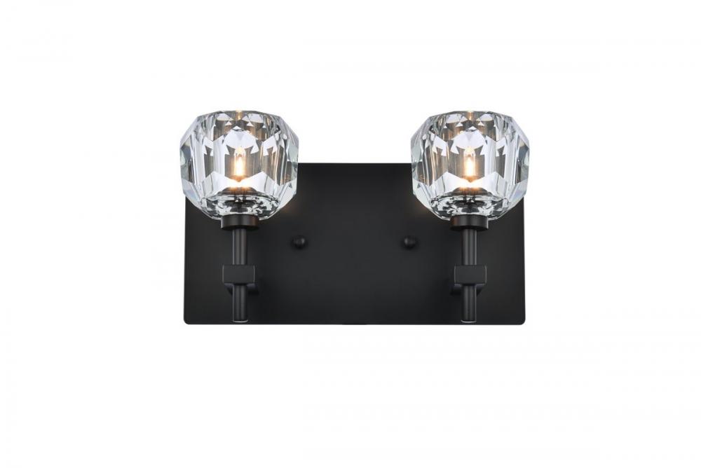 Graham 2 Light Wall Sconce in Black