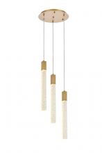 Elegant 2067D16SG - Weston 3 Lights Pendant in Satin Gold