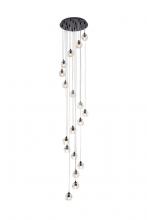 Elegant 3505G15BK - Eren 18 Lights Black Pendant