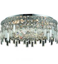 Elegant V2031F20C/RC - MaxIme 6 Light Chrome Flush Mount Clear Royal Cut Crystal