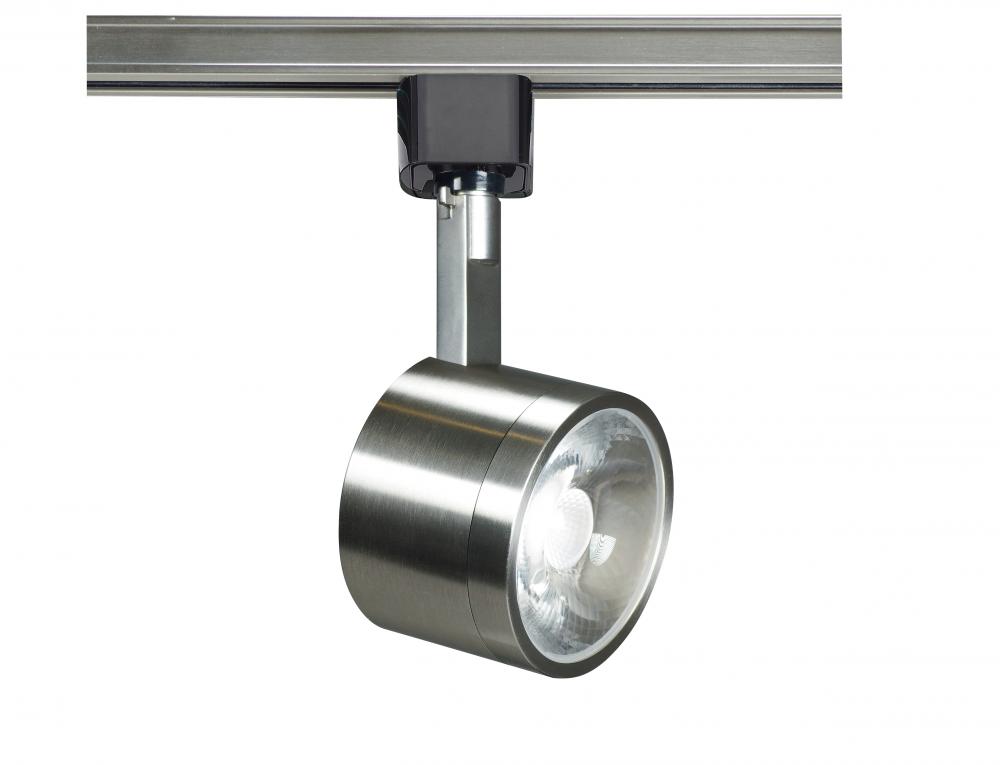 LED 12W Track Head - Round - Brushed Nickel Finish - 36 Degree Beam