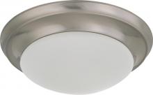 Nuvo 60/3271 - 1 Light - 12" Flush with Frosted White Glass - Brushed Nickel Finish