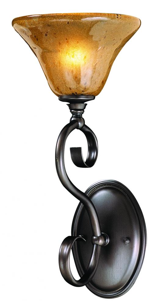 1-Light Ebony Black Forest Sconce