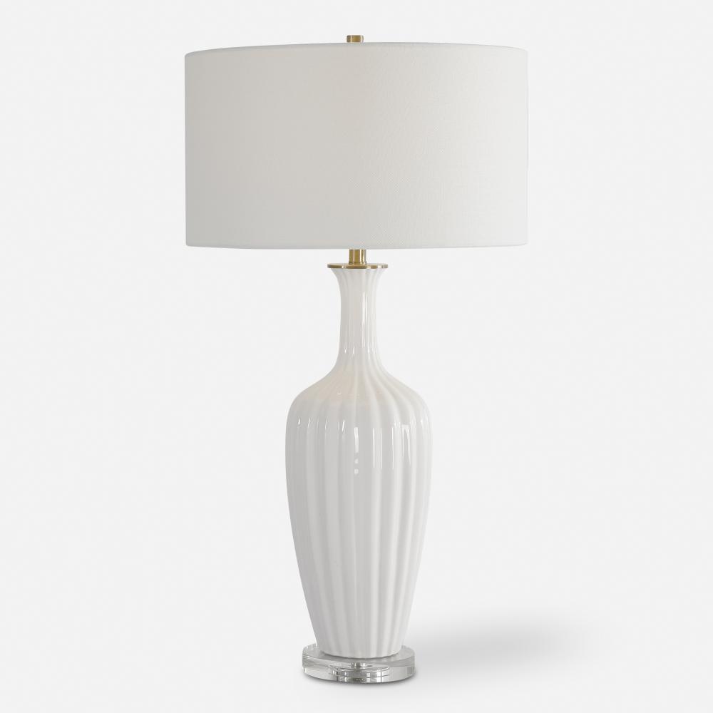 Uttermost Strauss White Ceramic Table Lamp