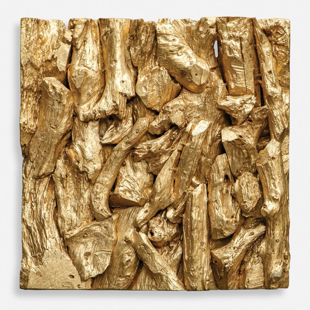 Rio Gold Wood Wall Décor