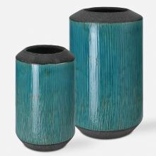 Uttermost 18064 - Maui Aqua Blue Vases, S/2